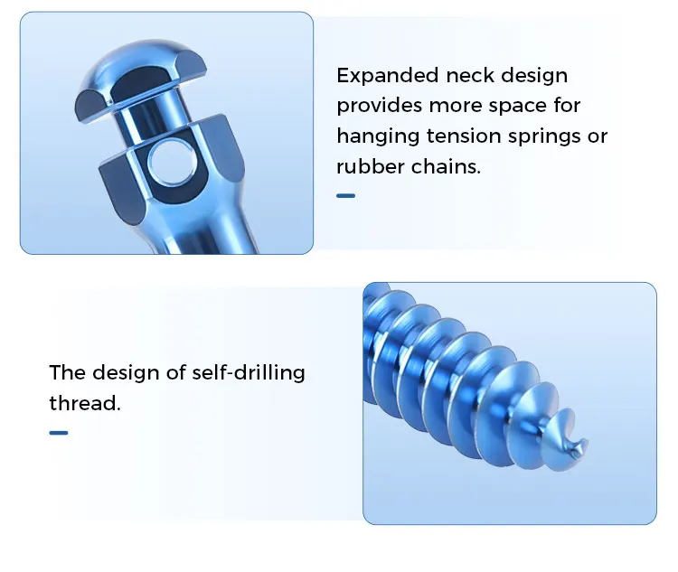 AZDENT Dental Orthodontic Mini-Schraube Sterile Titanlegierung Selbstbohrende Gewindeschrauben Implantat-Mikroschrauben Zahnmedizin – Detail 4