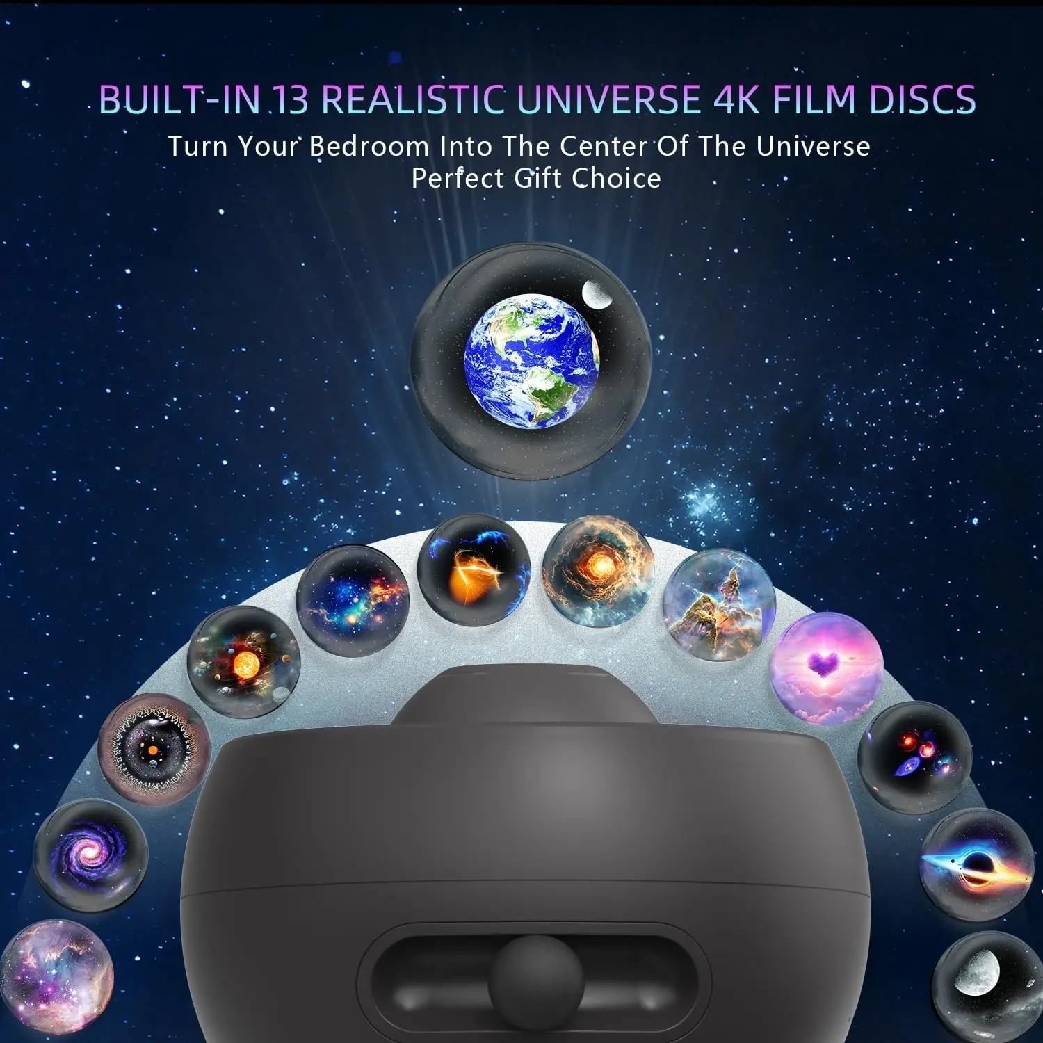 13 in 1 Star Projector, Planetarium Galaxy Projector for Bedroom, Aurora Projector, Night Light Projector