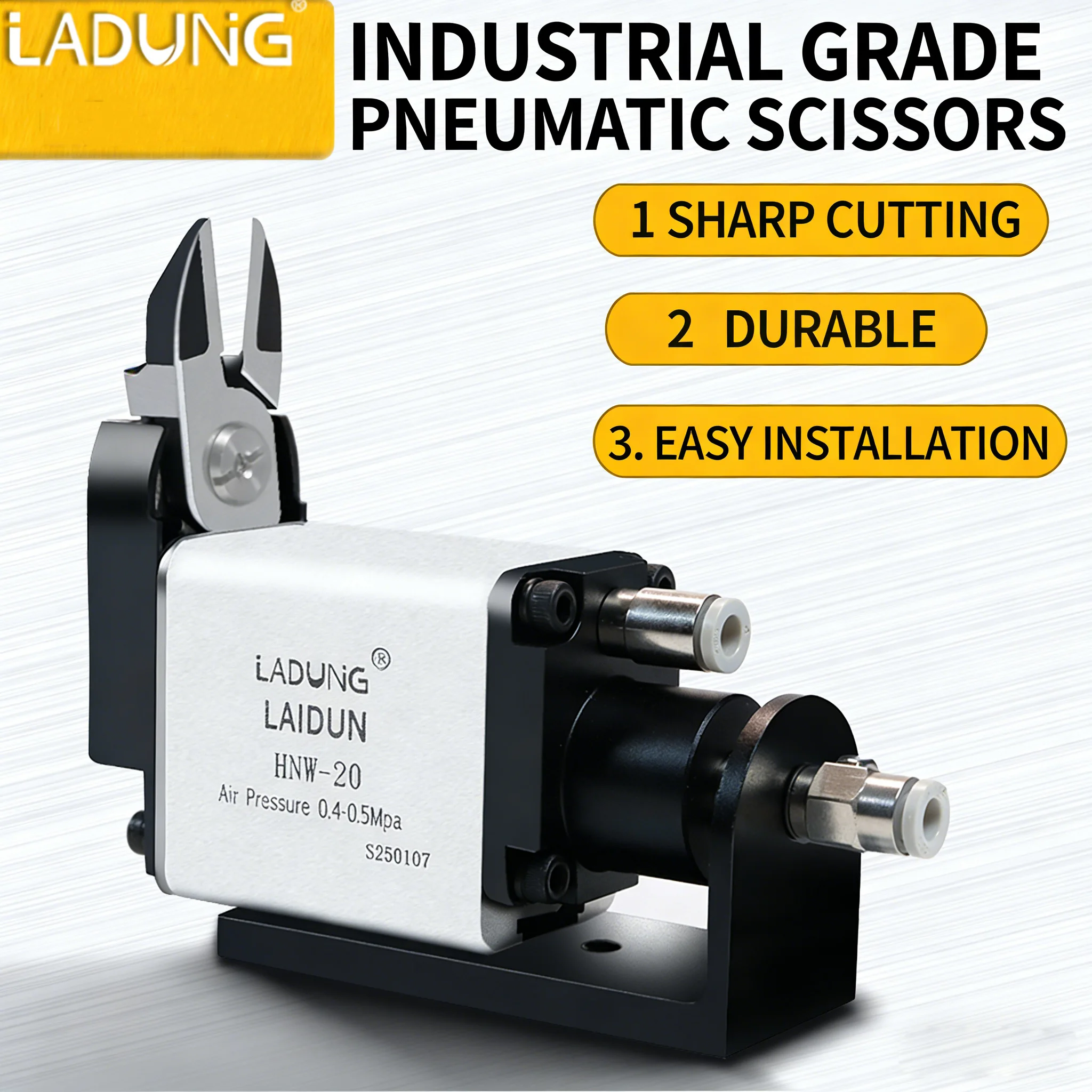 LADUNG High Precision Pneumatic HNW-20-V001S Air Nipper Shears Efficient Automatic Cutting Scissor For Industrial, EOAT Tools