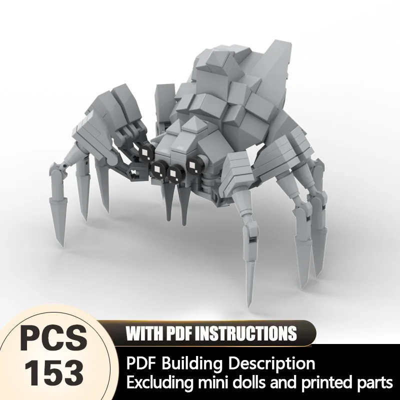 

Creators Animal Series Model MOC Building Bricks Grey Arthropod Modular Technology Gifts Holiday Assemble Children Toys Suit