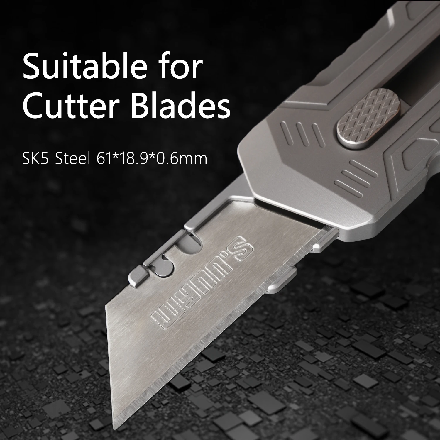 Titanium Alloy Cutter knife Second Gear Push pull Utility Knife Box Cutter EDC Pocket Cutting Tools Outdoor Portable