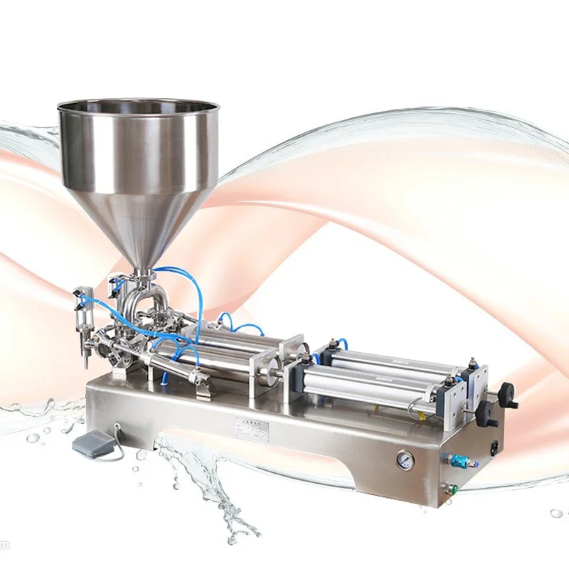 Horizontal Double Head Paste Filling Machine Automatic Quantitative Sauce Honey Paste Liquid Filling Machine