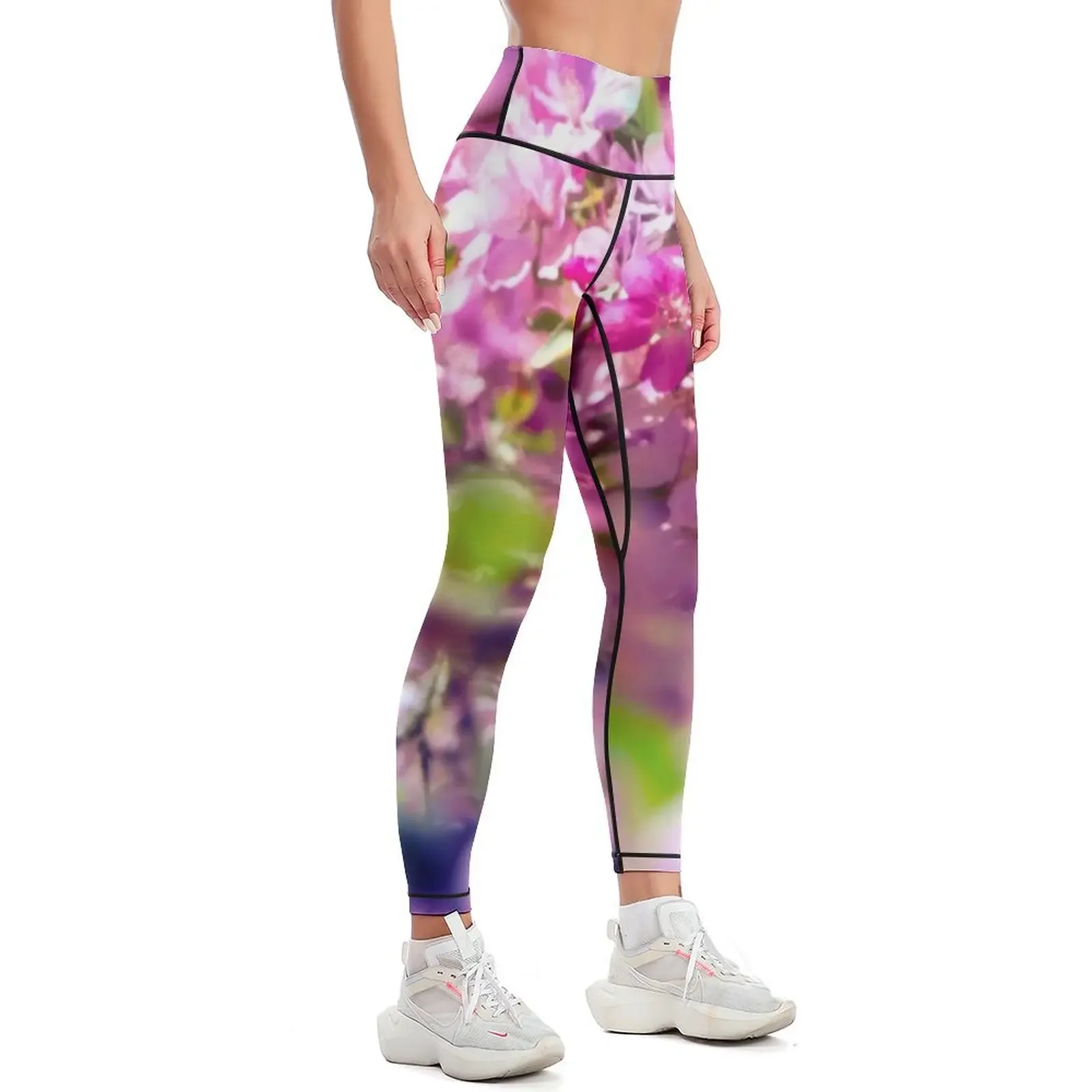 Cherry Blossom Magic Portal Leggings Clothing fitness gym pants Womens Leggings