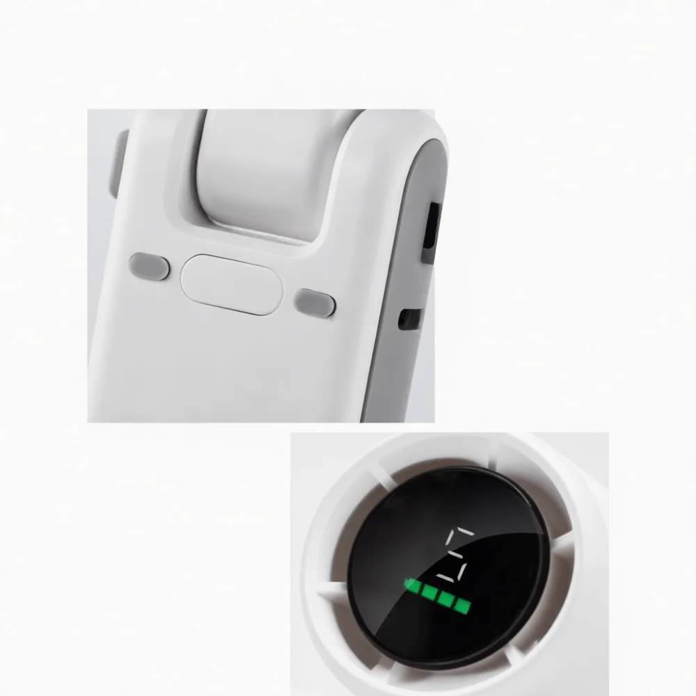 New Generation Turbo Handheld Fan Foldable Design Digital Screen Strong Wind Cooling Gadget Gift For Office Travel