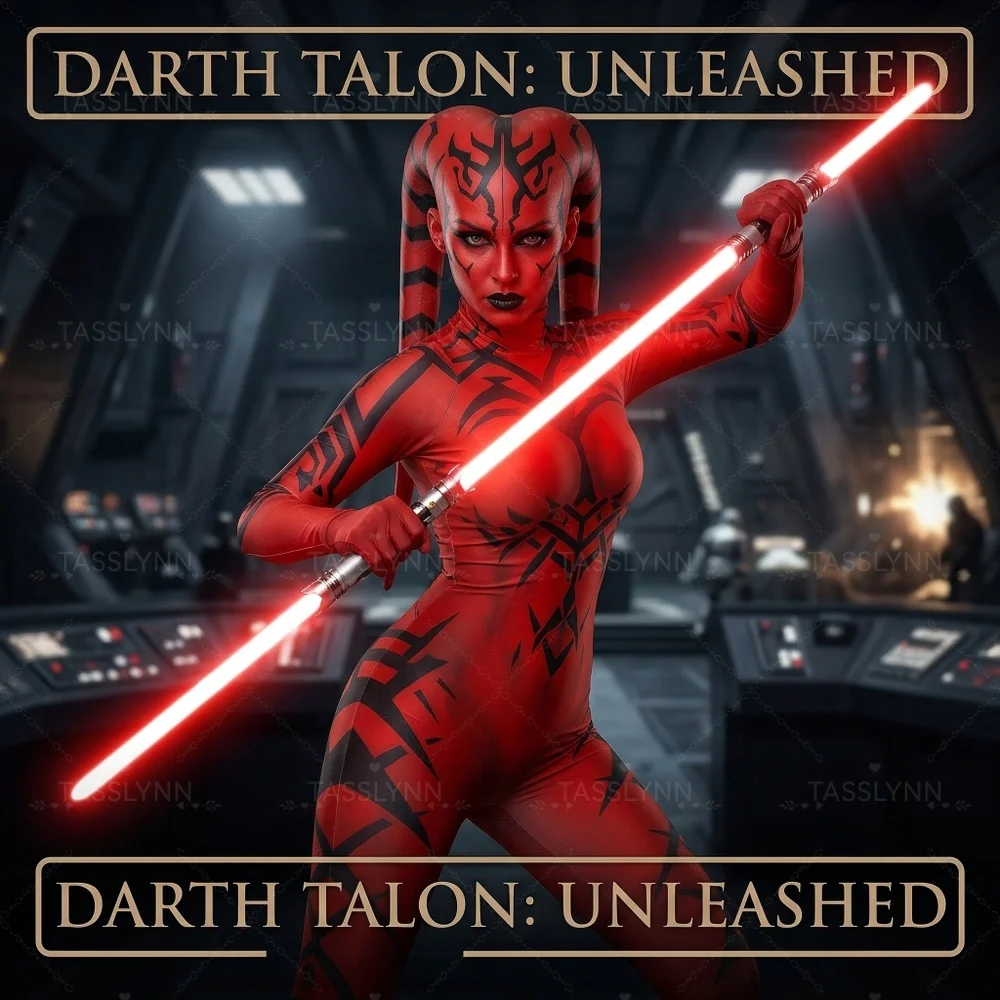 Darth Talon Cosplay Zentai Bodysuit Sith Tribal Tattoo Full Jumpsuit Halloween Costume Women Twi'lek Sith Warrior Cos Outfit