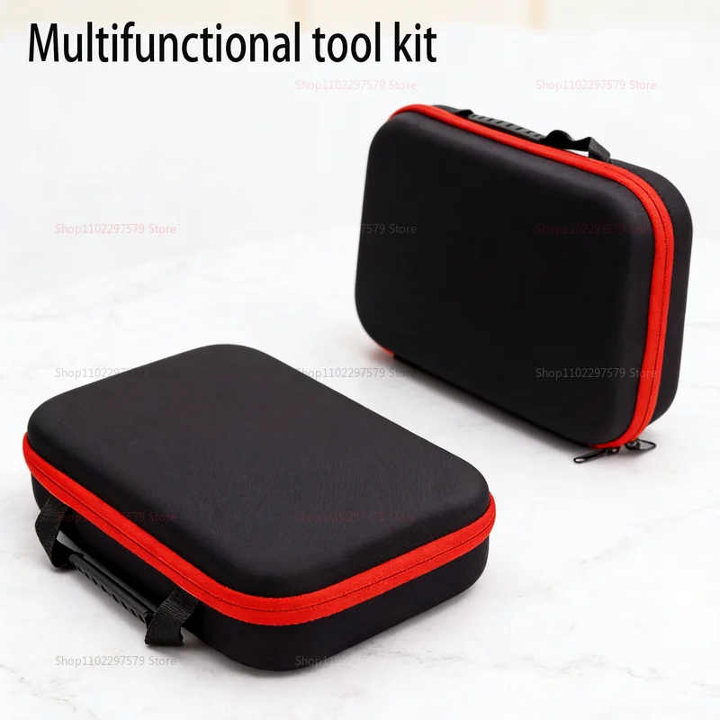 

Сумка для инструментов большой вместимости, доступна в 2 размерах, с красными краями, водонепроницаемая, для электрика, для хранения инструментов, набор инструментов