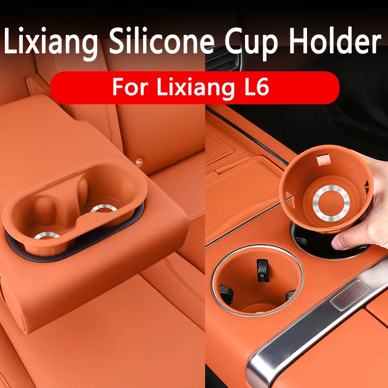 

Car Water Cup Holder Frame for Li Lixiang L6 2024-2022 Central Control Silicone Cup Protective Cover Interior Accessories