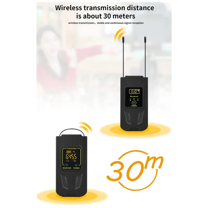 

UHF Photography Mobile Phone Wireless Microphone Video Live Street Interview Recording Lavalier Microphone ABS