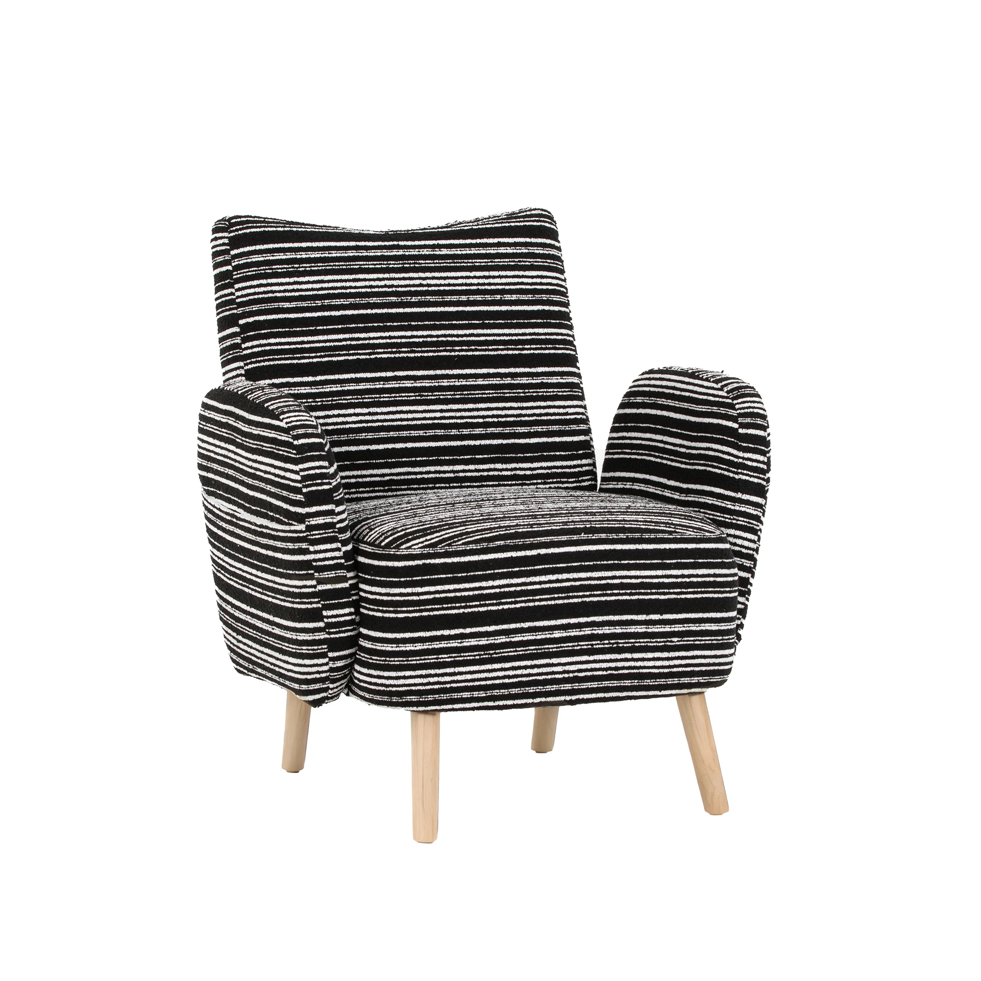 PINGGO Moderner Stoffsessel mit Seitentasche & Massivholzbeinen, Komfortabler Lesesessel für Wohnzimmer Schlafzimmer Büro – Detail 26