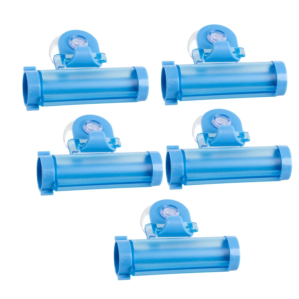 

5 Pcs Squeezer Toothpaste Rolling Squeezer Extruder Manual Dispenser Blue Reusable Plastic Tube Roller Cream Foam ganizer