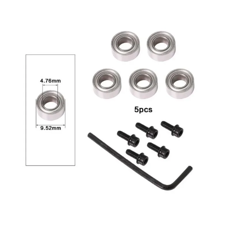 Woodworking Milling Cutter Bearing Cutter Head Shank Bearing Accessories For Flush Trim Inner 4.76 Outer 9.52mm