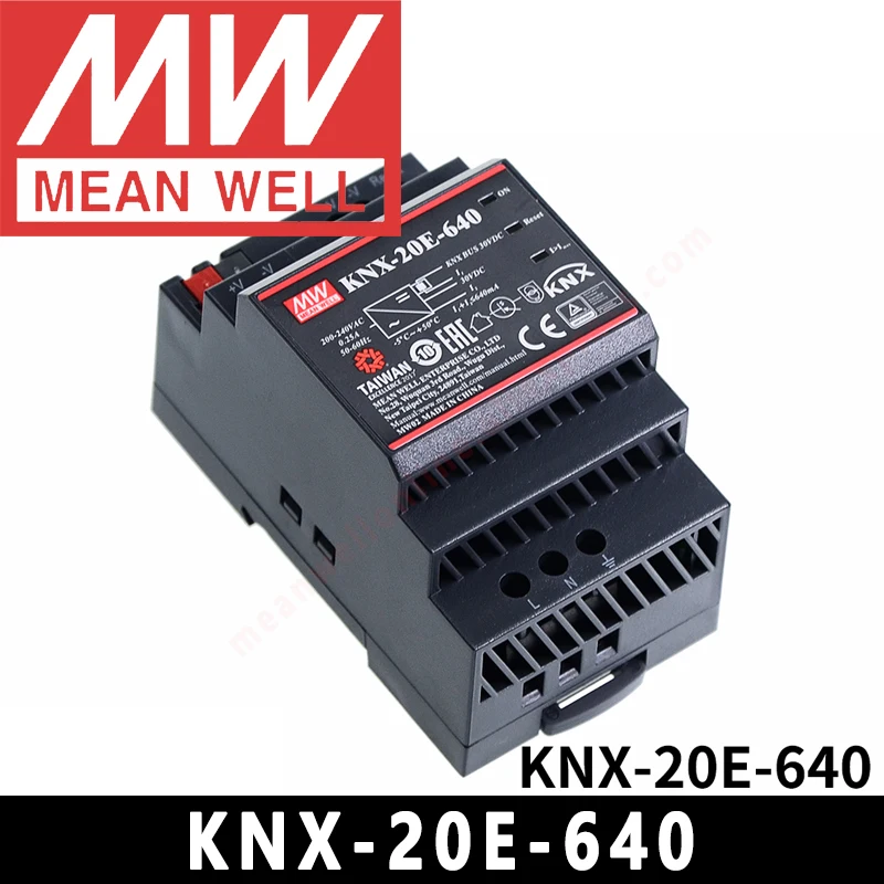 Mean Well KNX-20E-640 meanwell 640mA Zasilacz magistrali KNX na szynę Din Zasilacz EIB/KNX ze zintegrowanym dławikiem