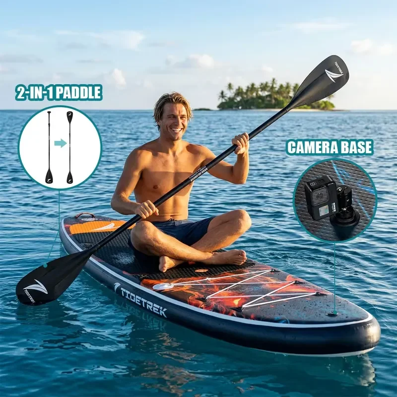 TIDETREK OEM China Factory Price Folding Paddle Board Foldable Surfboard Foldable Paddleboard SUP SUB Board SAP