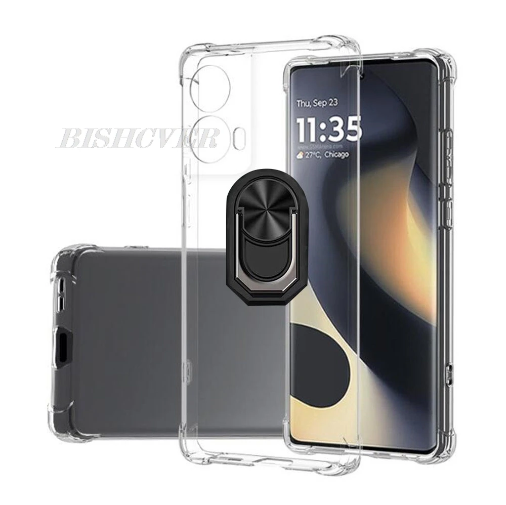 For Motorola Moto G85 S50 Neo XT2427-3 XT2427-4 Back Ring Holder Bracket Phone Case phone TPU Soft Silicone Cover