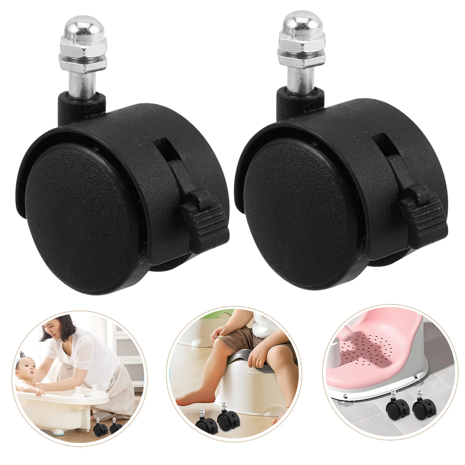 

2 Pcs Universal Wheel Chair Replacement Parts Electric Heater Adjustable Wheels