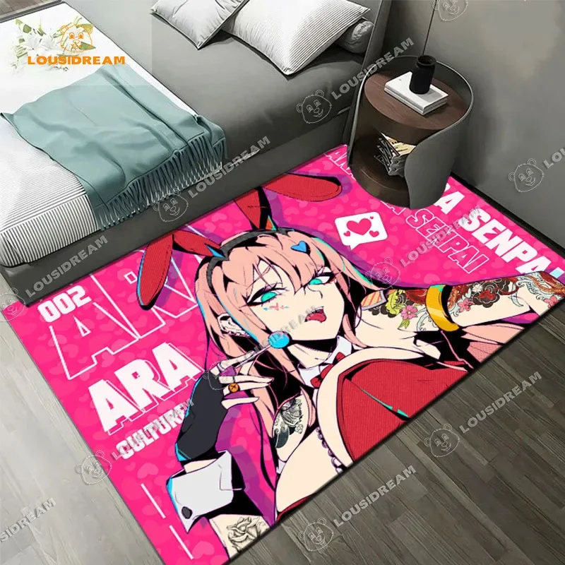 Hot Anime Sexy Girl Beauty Carpet Tattoo Poster Art Living Room Non-Slip Area Rug Bedroom Modern Home Decoration Floor Yoga Mats