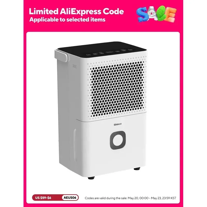 Shinco 30 Pints Dehumidifier for Home and Basements for 1500 Sq Ft with Drain Hose Auto or Manual Drainage