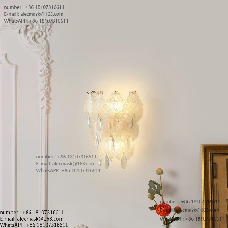 

French light luxury wall lamp 2025 new high-end American art deco full spectrum eye protection bedroom bedside lamp