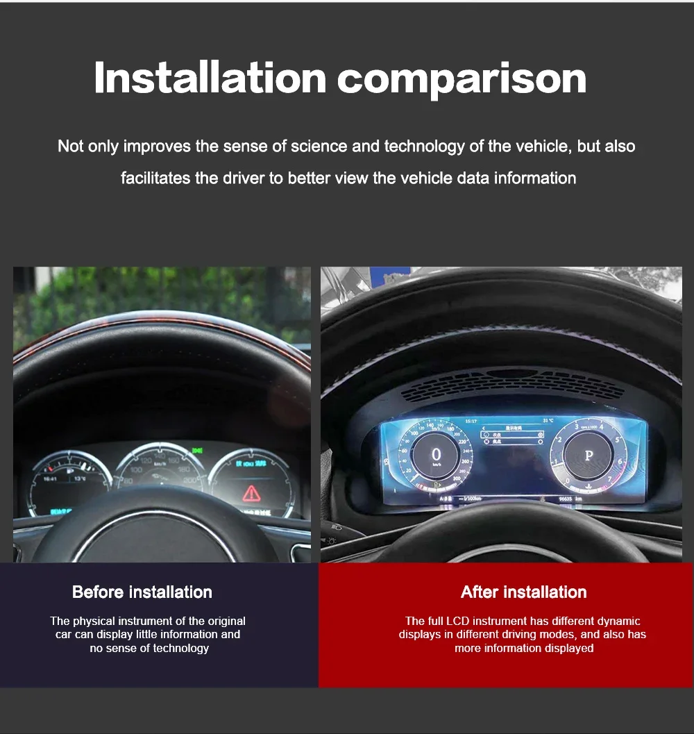 

NEW Instrument Panel For Jaguar XJL 2010-2018 Liquid Crystal Car LCD Digital Cluster Virtual Cockpit Dashboard Instrument