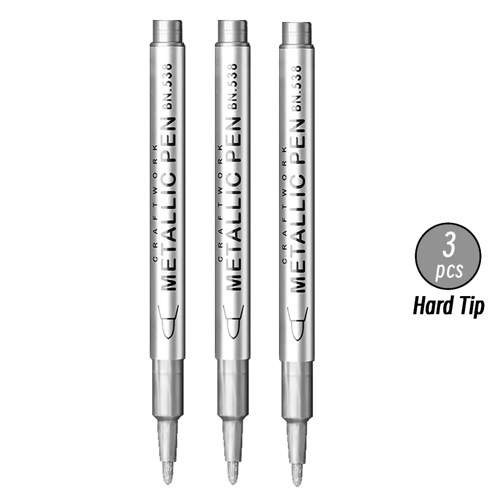 20 stks Borstel Metallic Verf Marker Pennen Goud Zilver Kleur Permanente Art Marker Voor Manga Ambachten Scrapbooking Briefpapier Leveringen