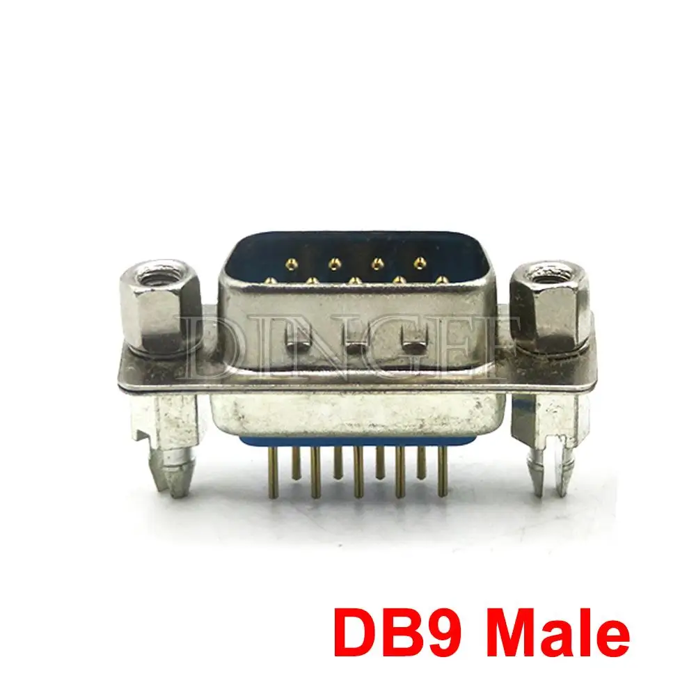 5PCS Connector Socket DB9 DB15 RS232 Harpoon Male/Female With Set Screw Post 3.08 Bent Three-row Connector Socket VGA Interface