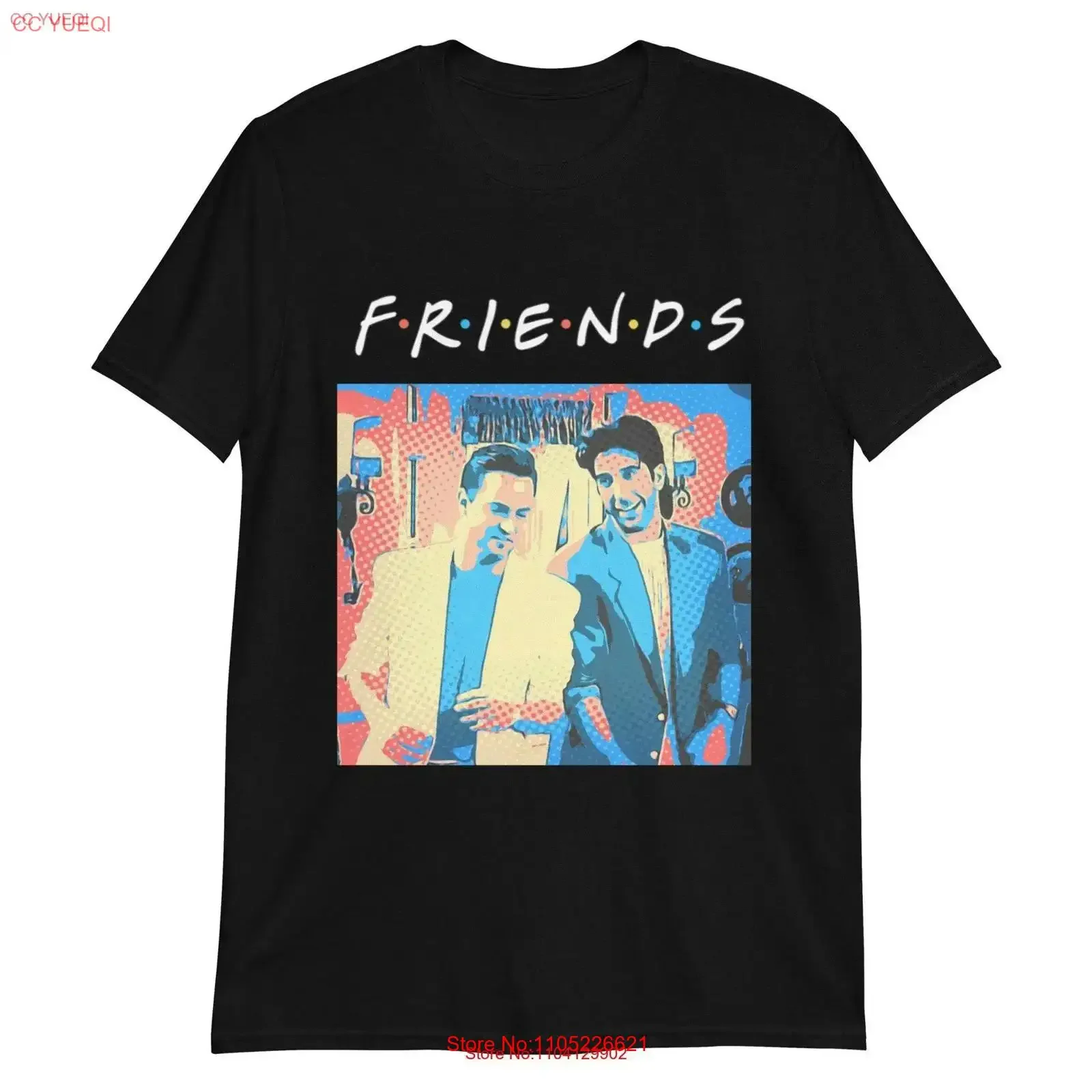 Friends T Shirt Chandler Bing Ross Geller Print vintage Washed streetwear Stylish Unisex Top For Everyday Wear graphic