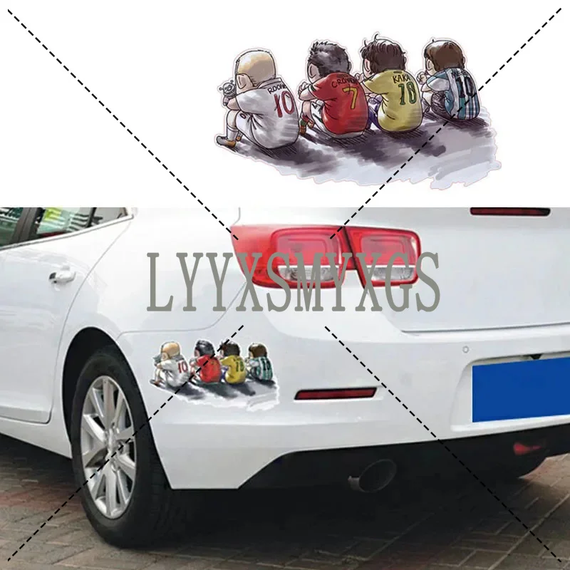 Personality Self-adhesive Football Character Car Sticker Automotive Rear Window and Bumper Waterproof Vinyl Decal Decorative