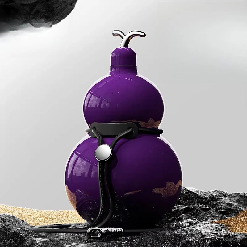 

Compact Portable Straw Water Cup Gourd Kettle Stainless Steel Cup