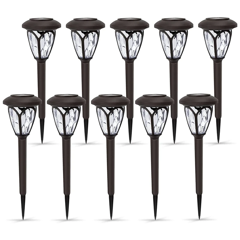 

10 Pack Solar Pathway Lights Outdoor, Solar Powered Garden Decorative Lights, Waterproof Landscape Solar Lights