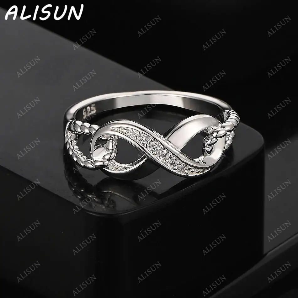

ALISUN 925 Sterling Silver Size 7-10 Zircons Ring For Women Men Fashion Jewelry Vintage Grace Charm Noble Party Birthday Gifts