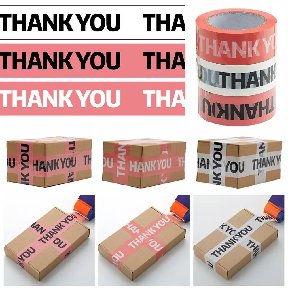 Cute Colorful Packaging Tape High Viscosity High Strength Adhesive Tape OPP Material Packing Tape Letter Print