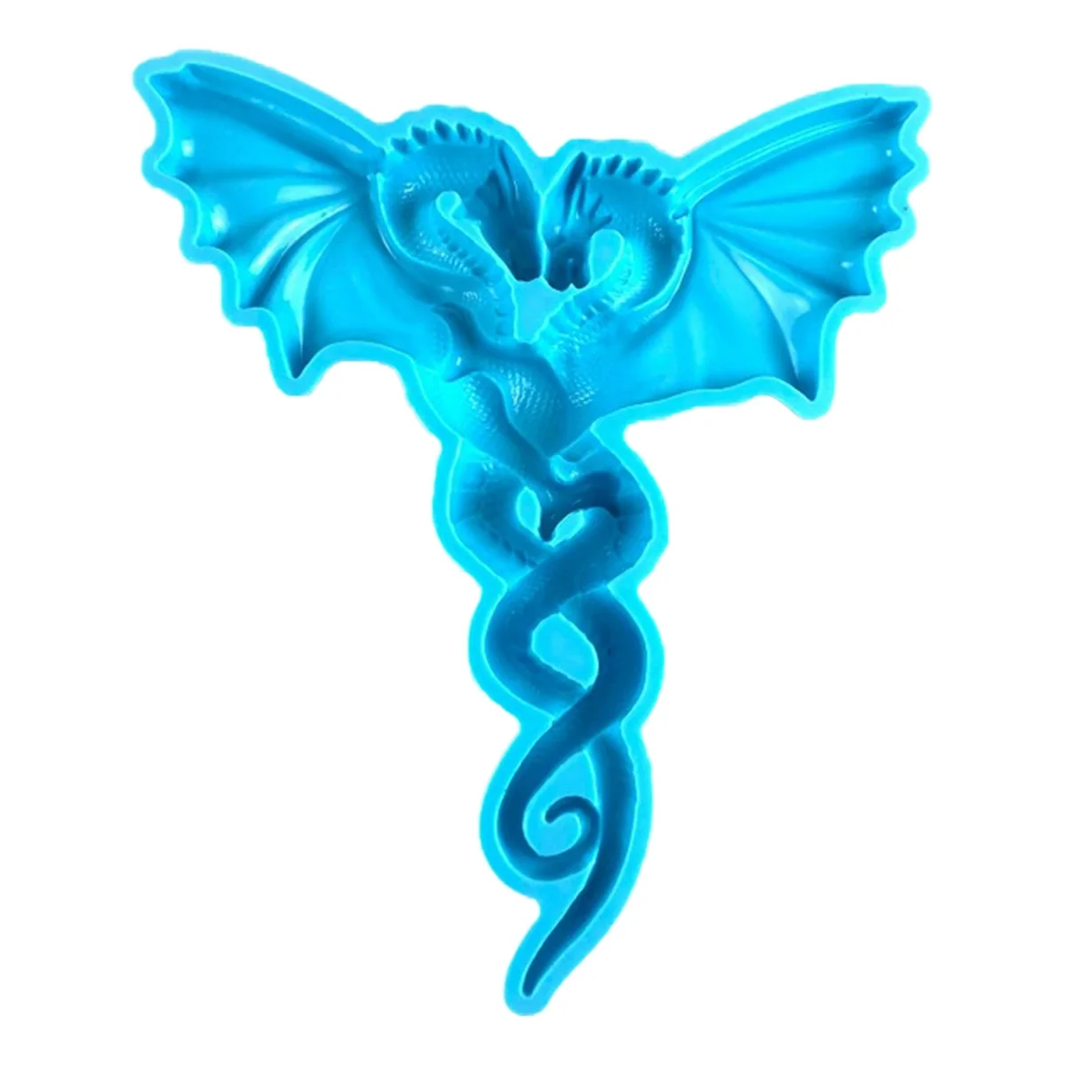 DIY Lovers Shaped Dragon Silicone Mold Wall Decoration Crystal Resin Mold Casting Mould Hanging Ornament,Blue