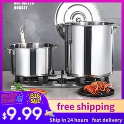 3.5/6.2/10L Stock Pot Soup Pot Stainless Steel Soup Bucket Cooking Pot Steamer Cookware Stew Pot Canning Pot Sauce Pot With Lid