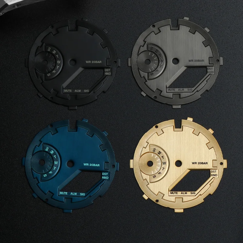 Metal Watch Dial Modification For CASIOO G-SHOCK GA2100 GA-2110 Inner Shadow Brushed Matte Lacquer Circle Bezel Watch Retrofit