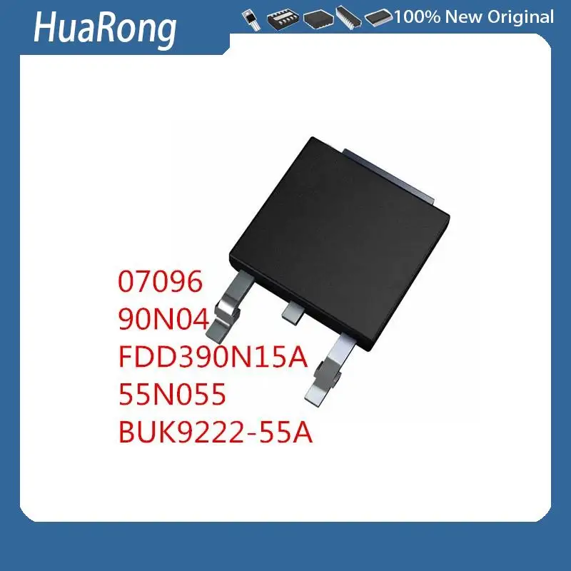 20PCS/LOT     07096     90N04     FDD390N15A    FDD390N15ALZ   390N15A    26A 150V   55N055  BUK9222-55A     BUK9222    TO-252-2