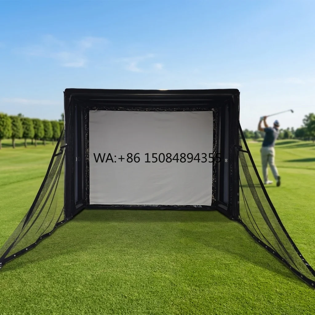 High Quality Outdoor Golf Simulator Cage Enclosures Indoor Inflatable Golf Tent Simulator for Home