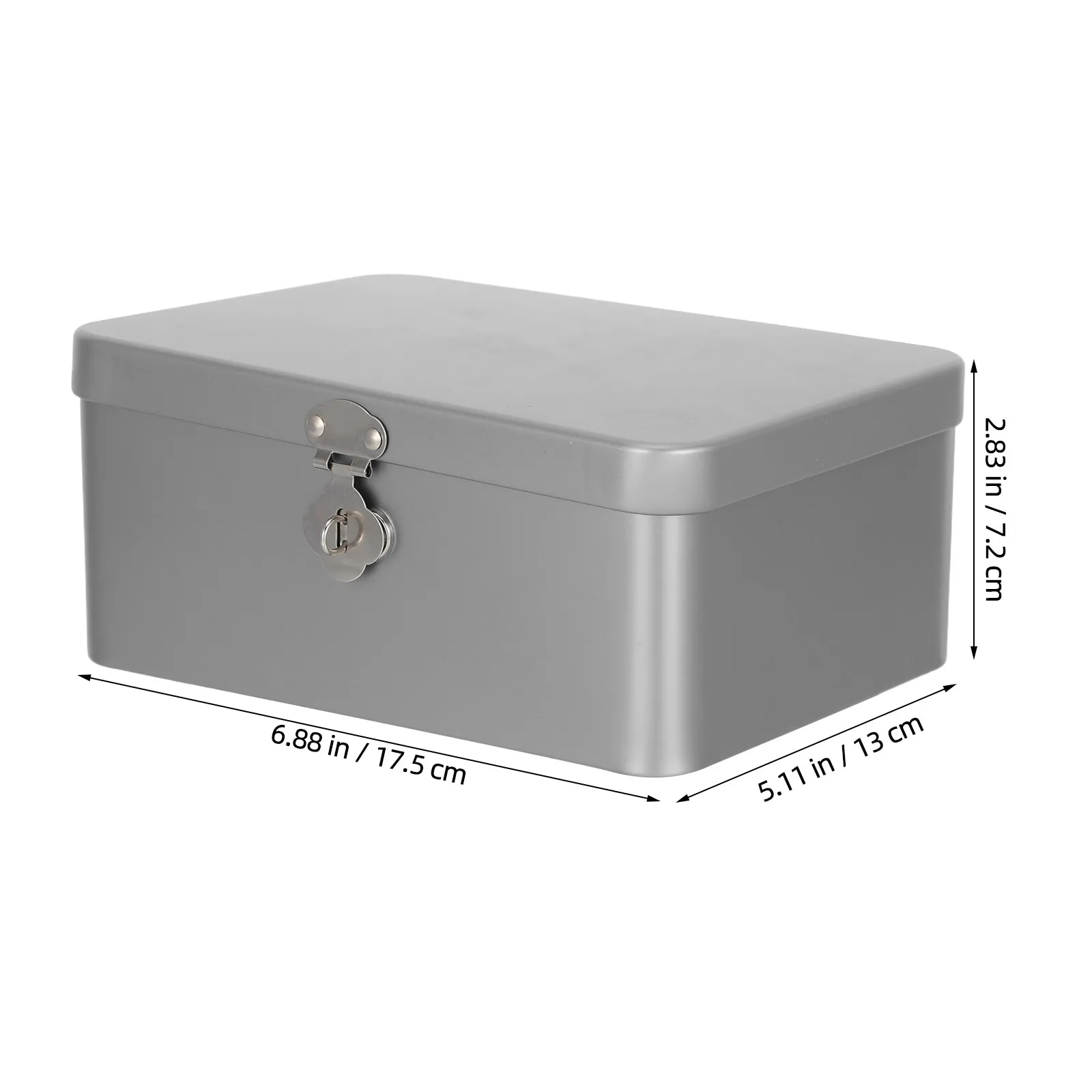 Matte Black Metal Rectangular Empty Hinged Tin Box Small Portable Storage Container for Keys Sewing Tools Jewelry Craft Candies