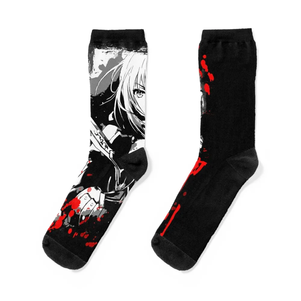 Fate - Saber Socks Soccer football moving stockings sheer Boy Child Socks Women's Climbing winter warm winter Socks Man Women's