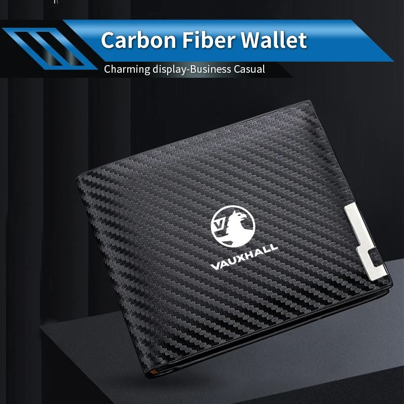 

Car Men Wallet Carbon Fiber Driver License Storage Credit Card Coin Purse For Vauxhall VXR Dokker Lodgy Logan Sandero Duster