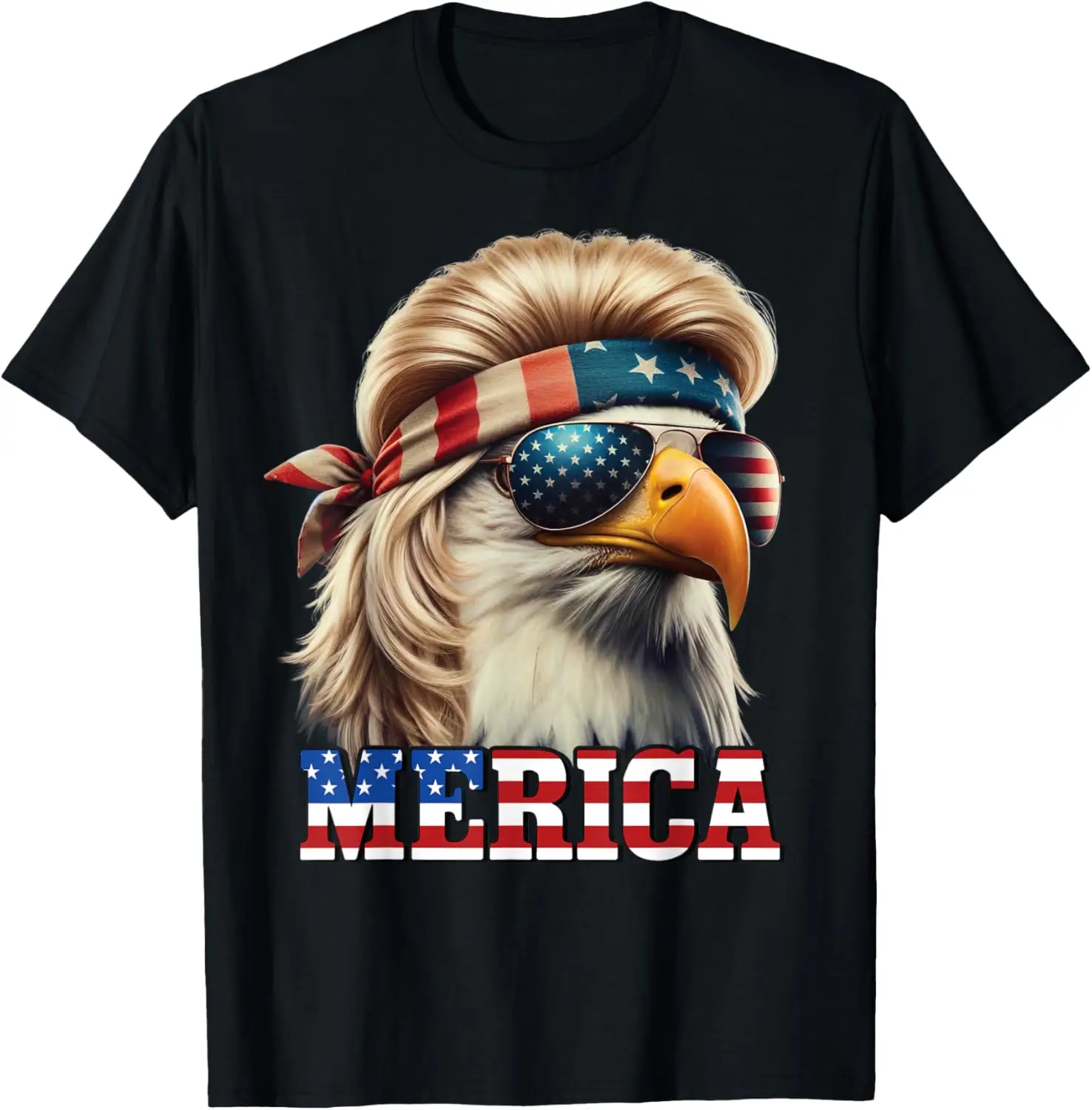 

New t-shirt - Funny Eagle Merica 4th July Blonde Wig Mullet Funny Man T-Shirt