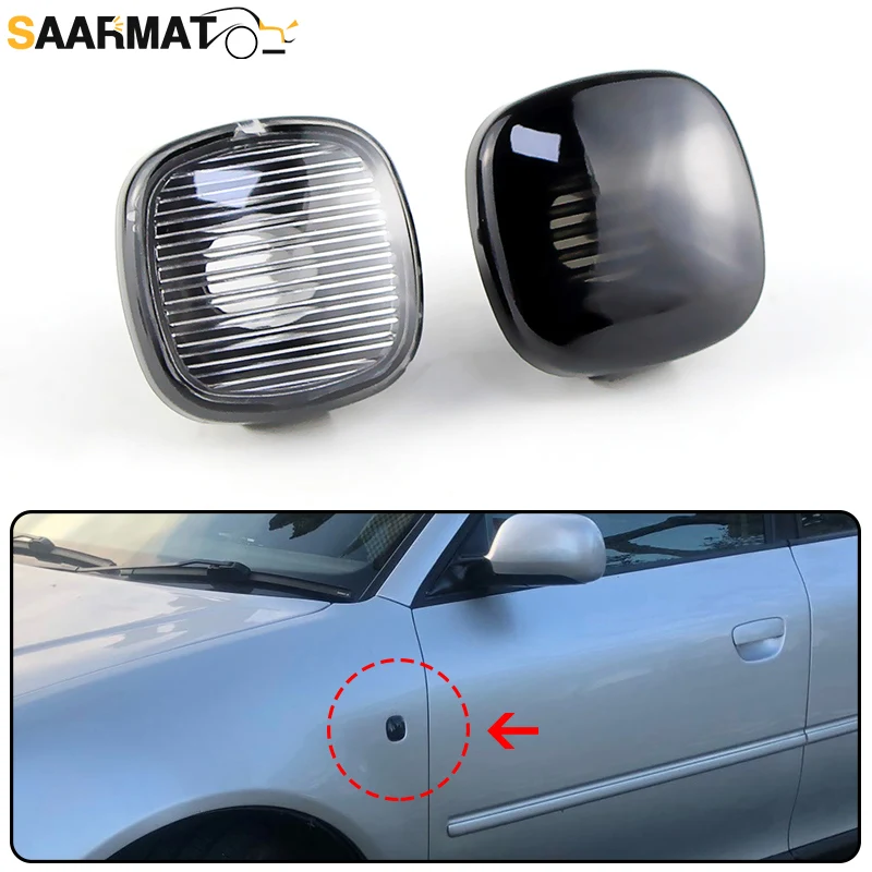 2pcs  Fit for Audi A3 8L/A4 8D/A8 D2 Cordoba 6K/Ibiza Mk3/Leon 1M1 LED Turn Signal Side Marker Only Shell No Bulbs Accessories