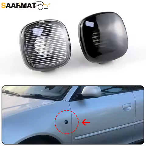 2pcs Fit for Audi A3 8L/A4 8D/A8 D2 Cordoba 6K/Ibiza Mk3/Leon 1M1 LED Turn Signal Side Marker Only Shell No Bulbs Accessories