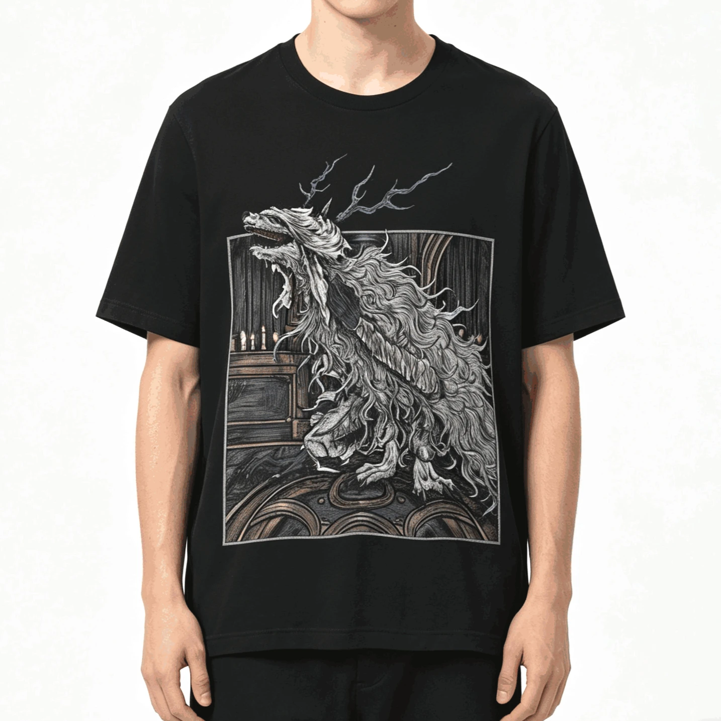 Hot Sale Bloodborne Drippy Souls Vicar Amelia Grim T-shirt Y2K Men Women Harajuku T-shirt Hip Hop Streetwear Oversized T-shirt view 2