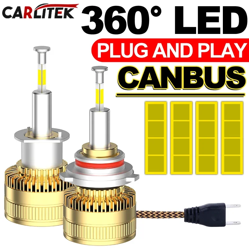 

H7 Led 360 For Lens H8 H9 H11 H1 9005 9006 9012 Fog Light 6000K White Car Lamps Canbus No Error Plug&Play 360 led Headlight Bulb