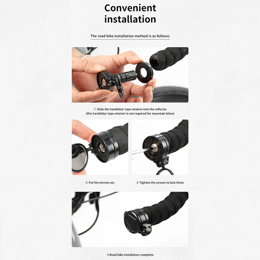 دراجة المقود التوصيل مرآة الرؤية الخلفية HD ركوب المقود نهاية مرآة الرؤية الخلفية العالمي لملحقات الدراجة الطريق الجبلية