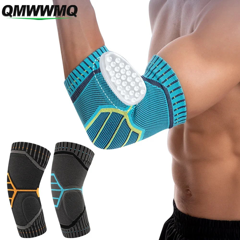 1Pcs Elbow Brace Support, Elbow Compression Sleeve with Gel Pad for Golfer's Tennis Elbow, Tendonitis Treatment Pain Relief