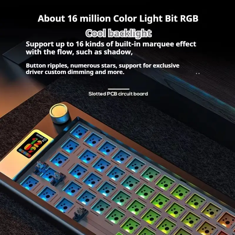 65s سماعة لاسلكية تعمل بالبلوتوث ثلاثة أوضاع لوحة المفاتيح الميكانيكية 66 مفتاح Rgb كامل اللون ضوء الكمبيوتر تحديد المواقع مجلس مكتب الألعاب لوحة المفاتيح