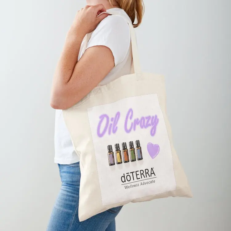 Oil Crazy White Tote Bag Canvas stote bag bags woman 2025 eco pack tote bag