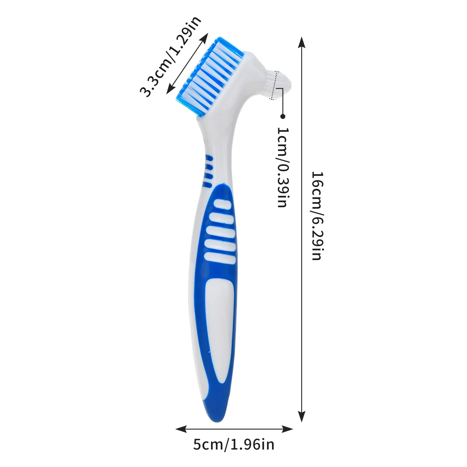 30pcs Denture Cleaning Brush Toothbrushes False Teeth Brush Multi-Layered Bristles Non-Slip Ergonomic Rubber Handle Oral Care