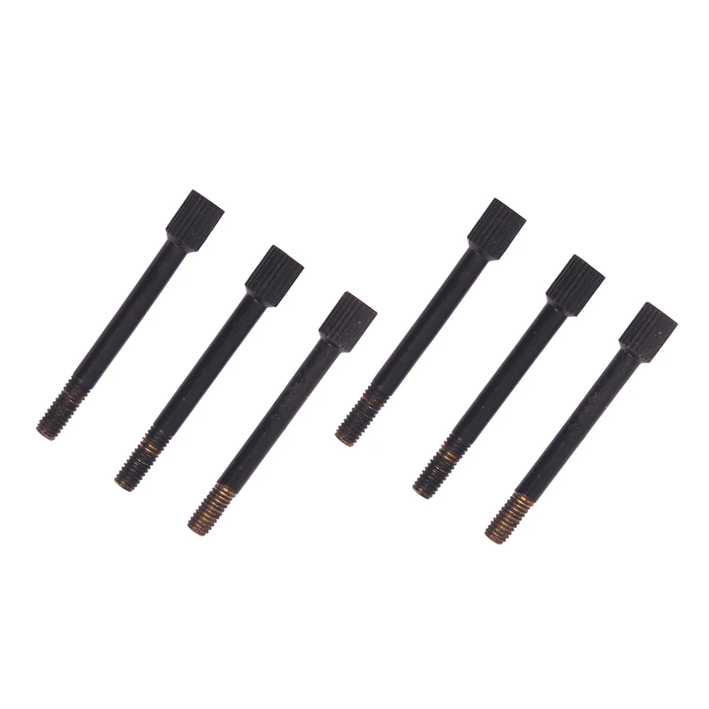 

6 Pcs Double Tremolo Bridge Saddle Screw String Lock 38mm Diameter 44mm Length Electric Guitar Parts Accessories Black Metal